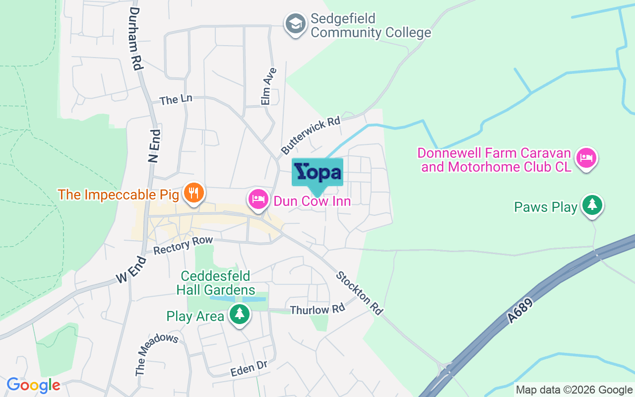 Map showing the location of TS21 3AQ