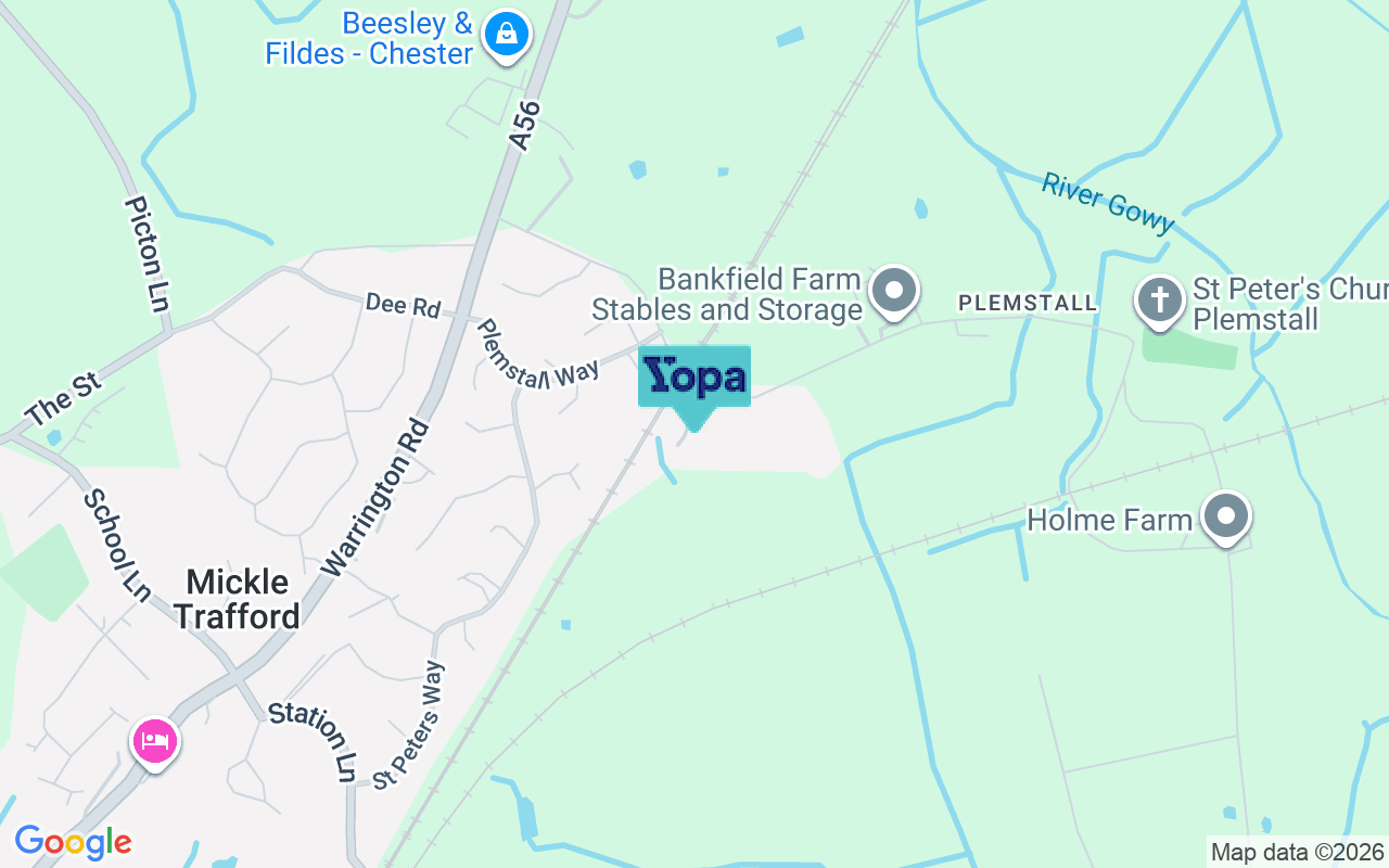 Map showing the location of CH2 4BF