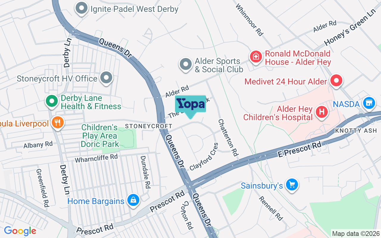 Map showing the location of L14 1PE