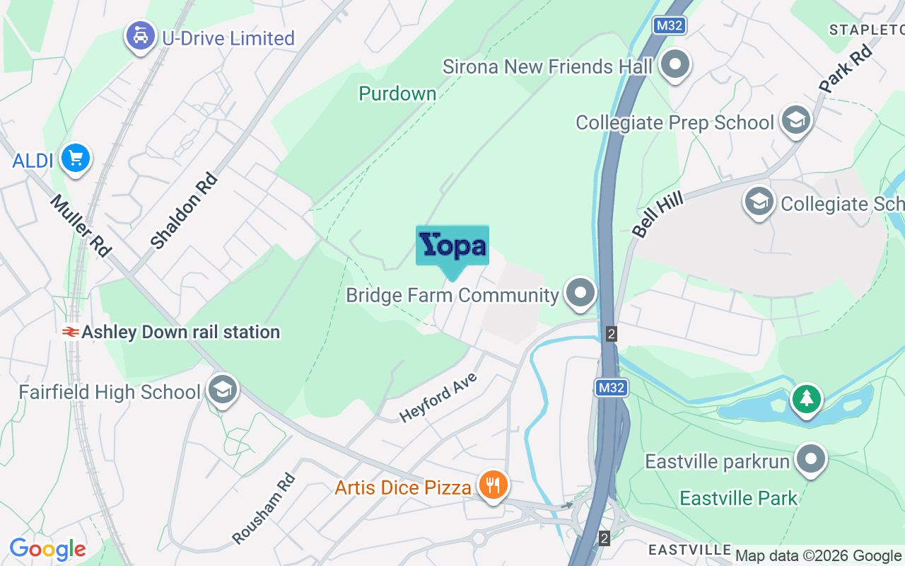 Map showing the location of BS5 6UB