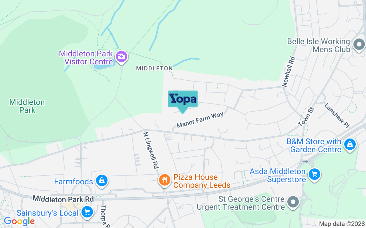 Map showing the location of LS10 3RA