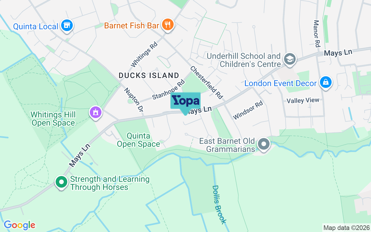 Map showing the location of EN5 2QF
