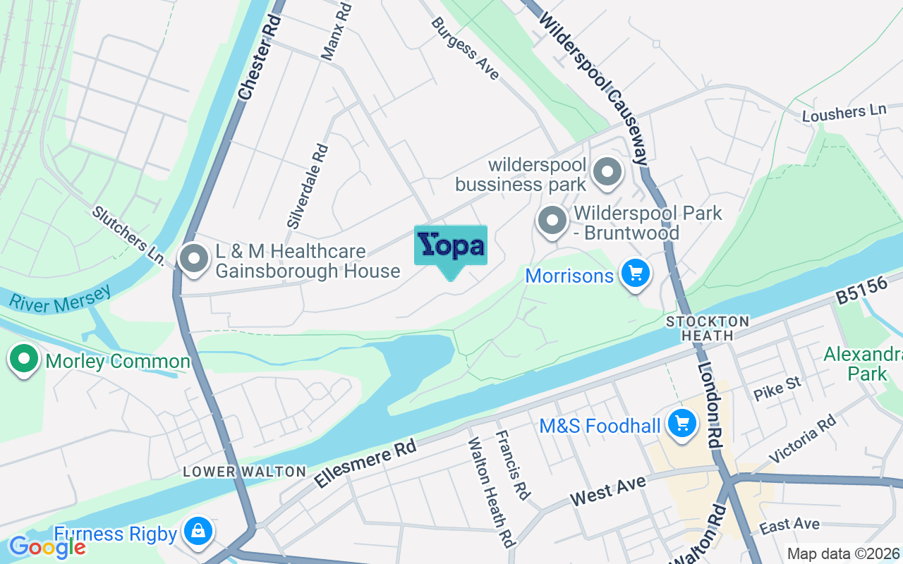 Map showing the location of WA4 6DH