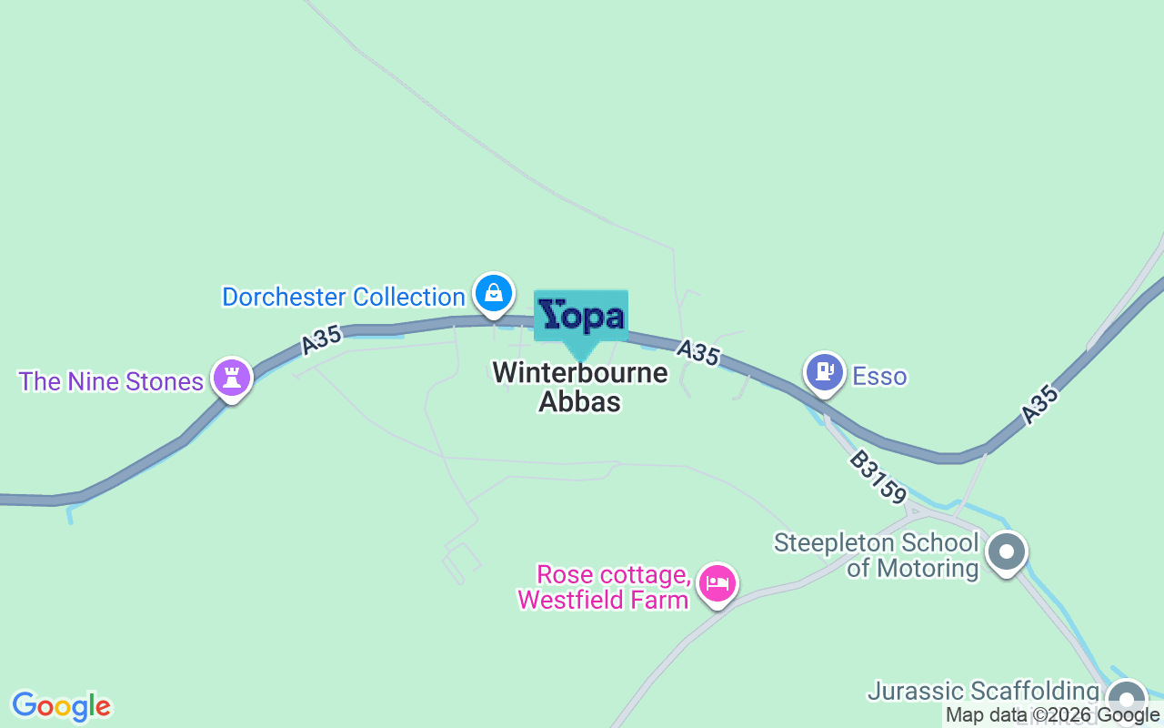 Map showing the location of DT2 9SU
