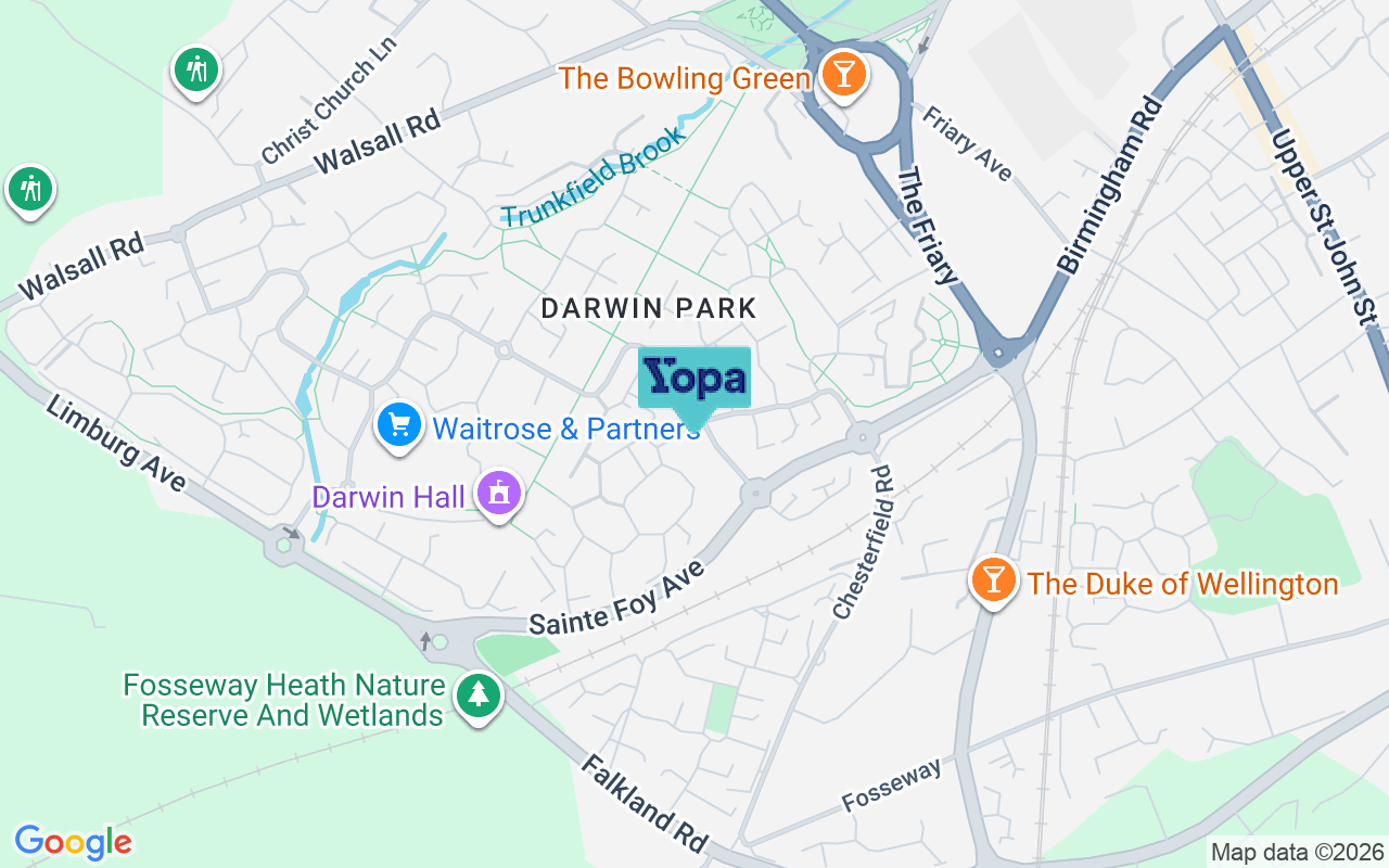 Map showing the location of WS13 6PS