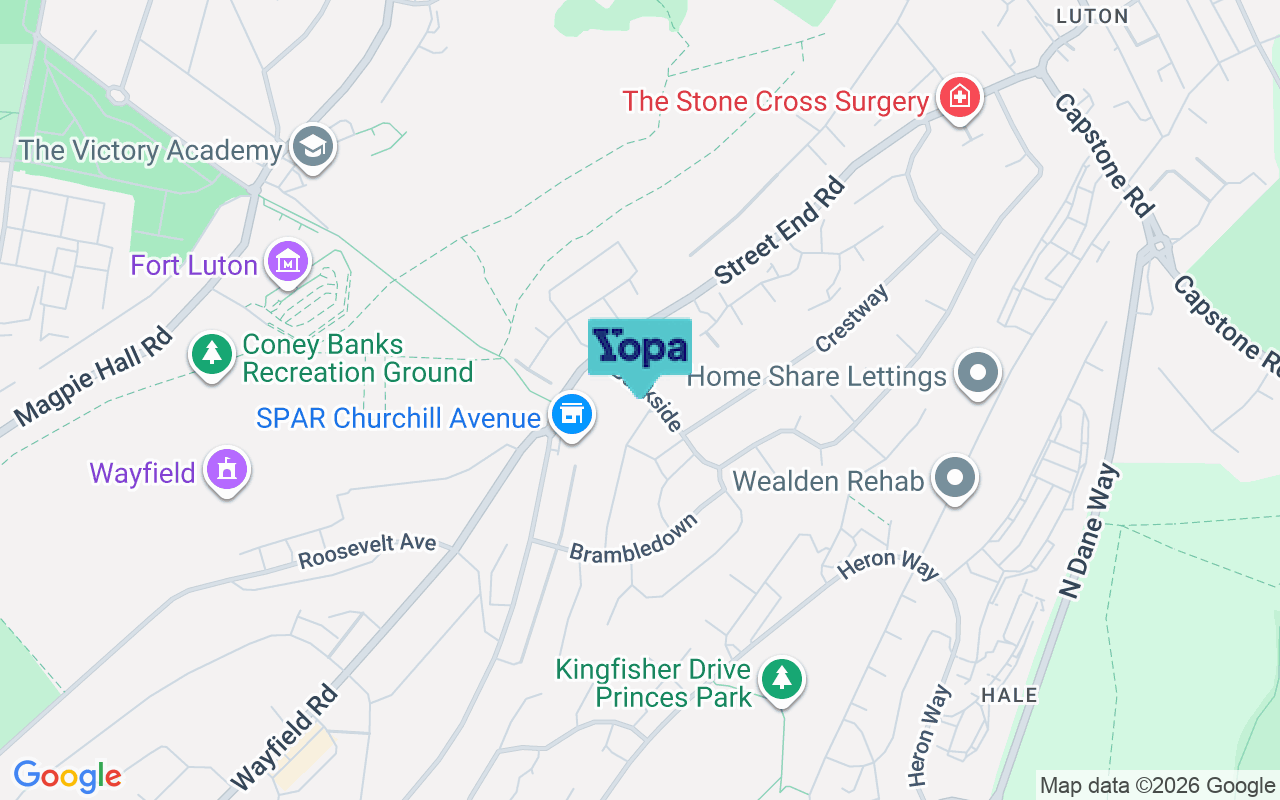 Map showing the location of ME5 0BY