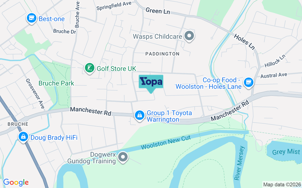 Map showing the location of WA1 3EN