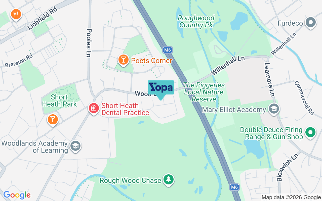 Map showing the location of WV12 5NW