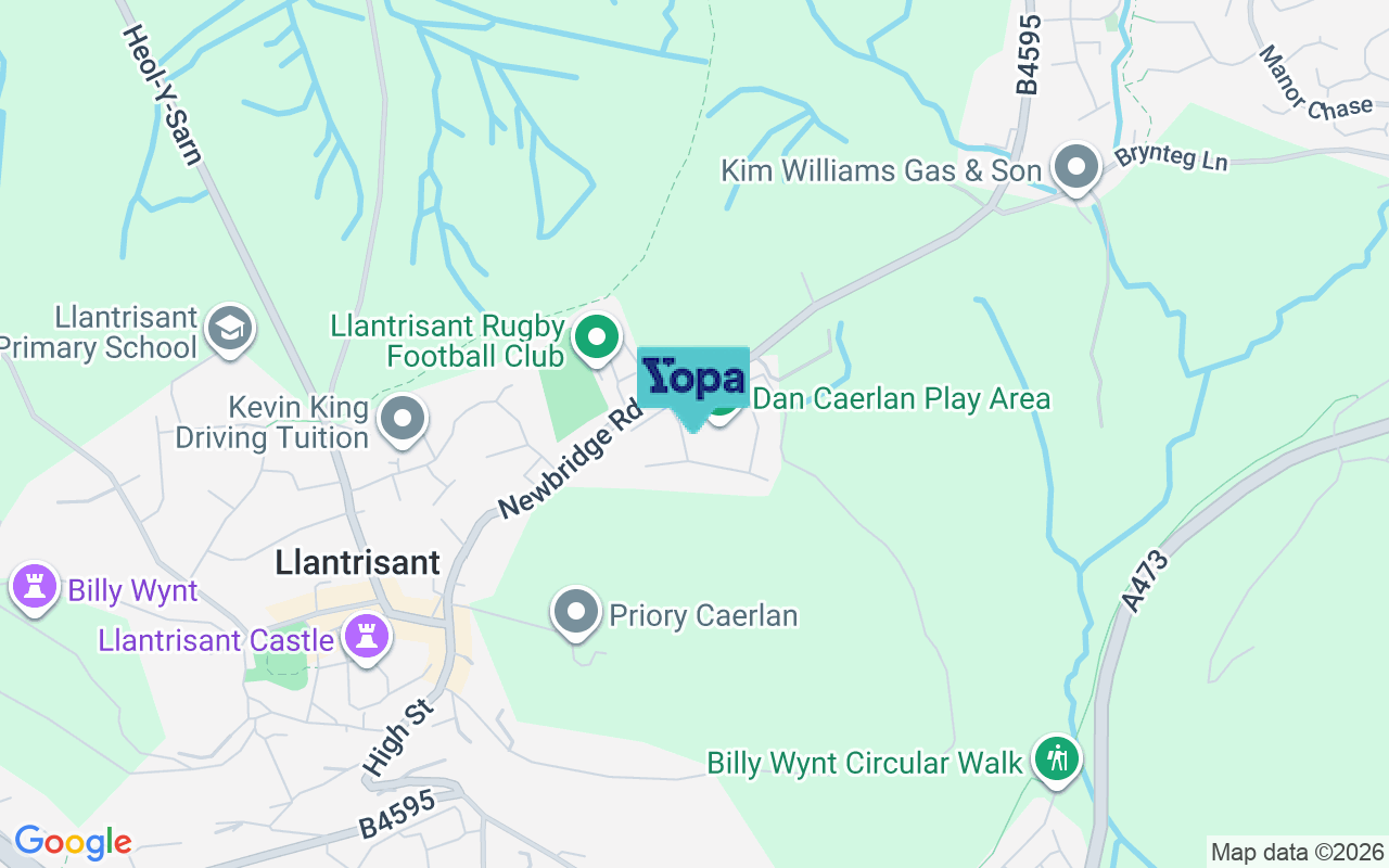 Map showing the location of CF72 8HB