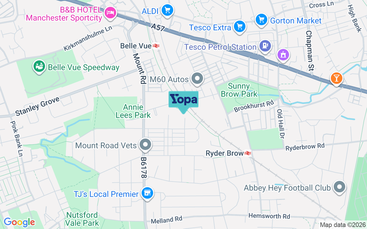 Map showing the location of M18 7GF