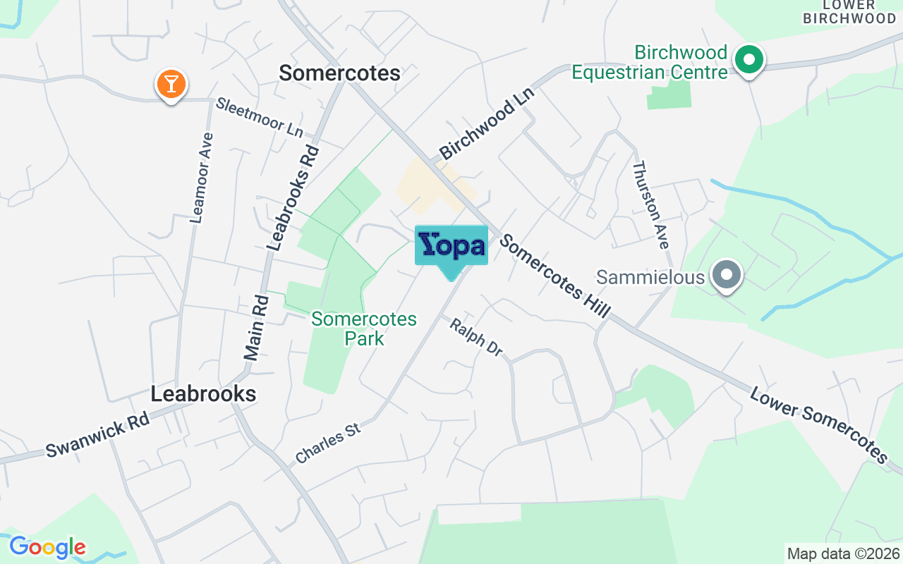 Map showing the location of DE55 4HY