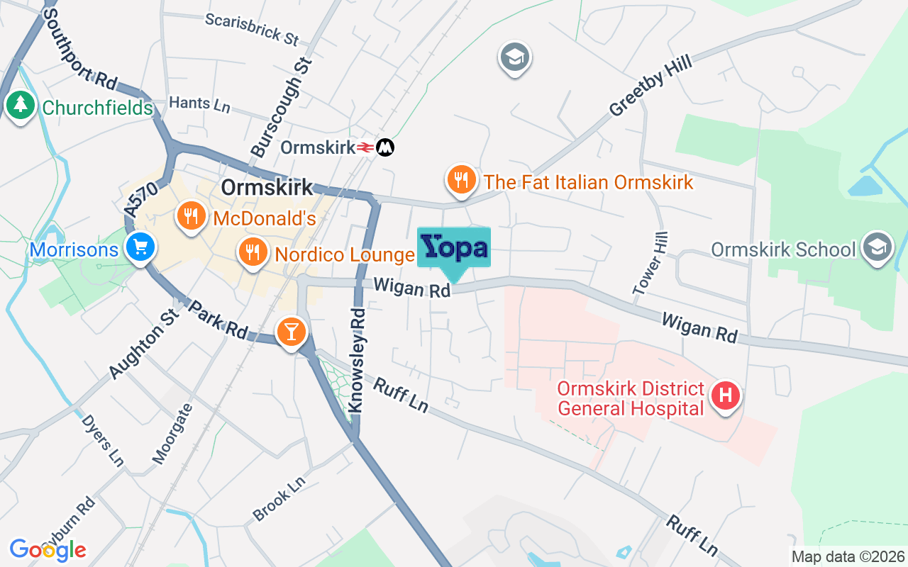 Map showing the location of L39 2AP