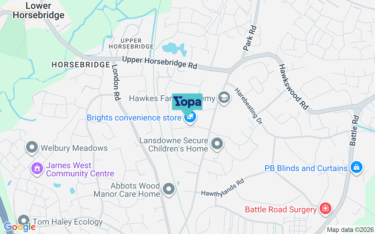 Map showing the location of BN27 1LN