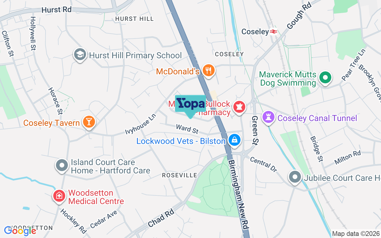 Map showing the location of WV14 9JR