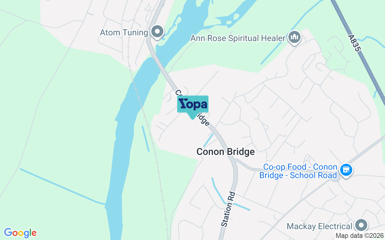 Map showing the location of IV7 8JE