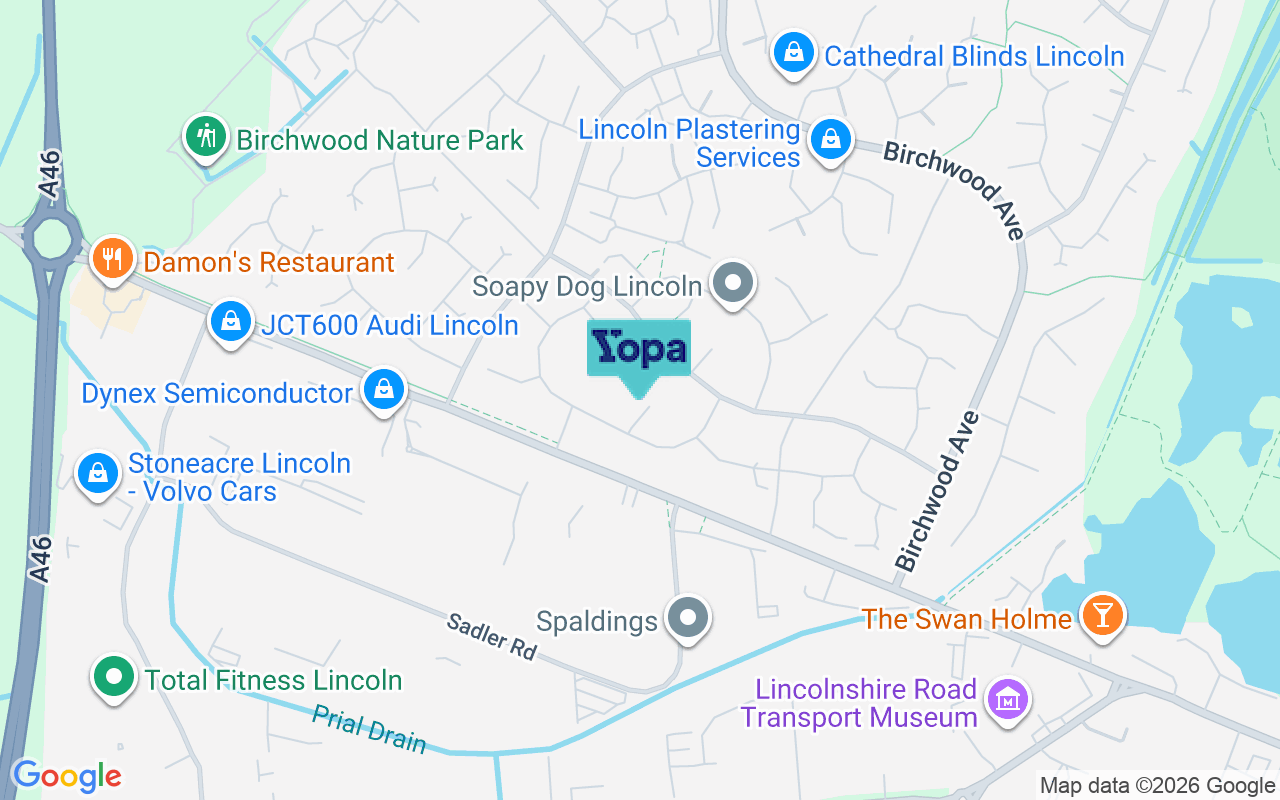 Map showing the location of LN6 3NY