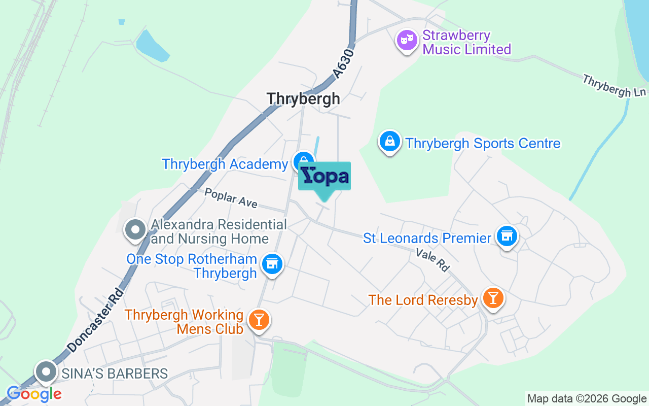Map showing the location of S65 4FP