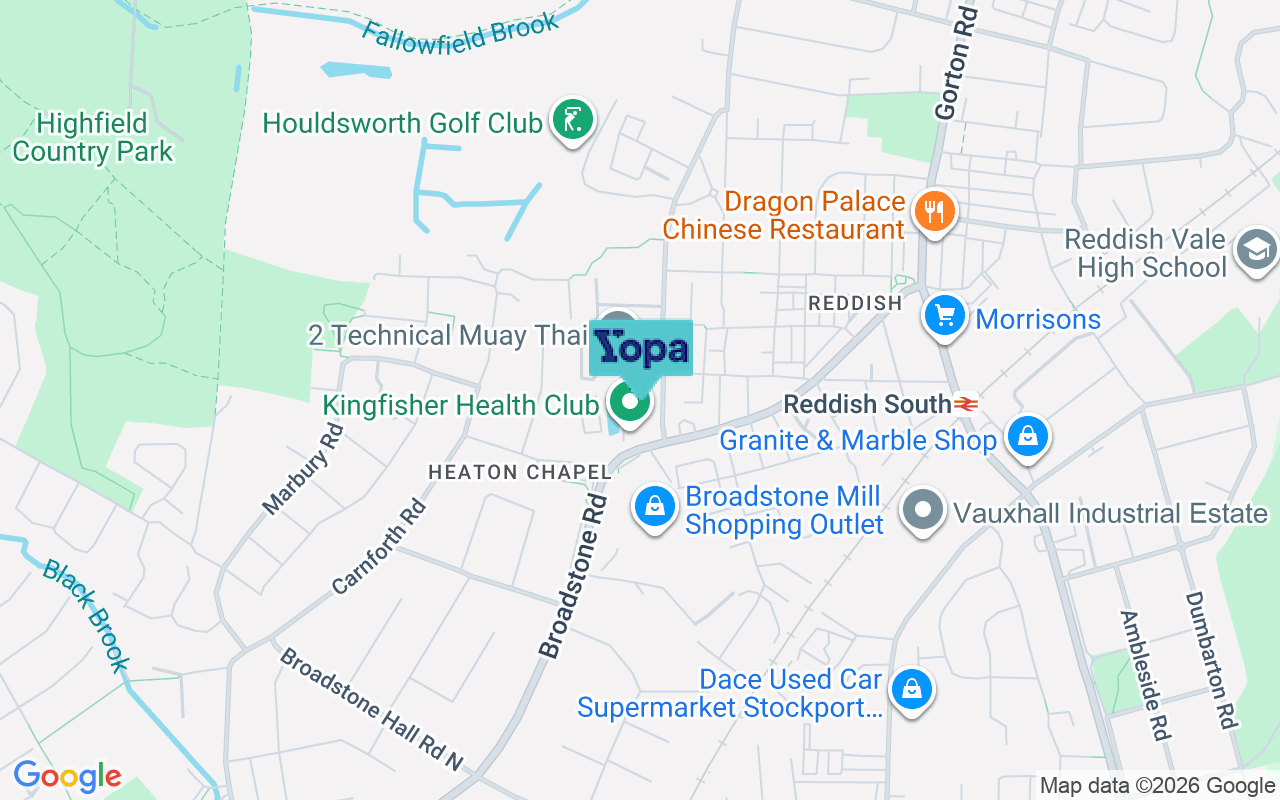 Map showing the location of SK5 6DD