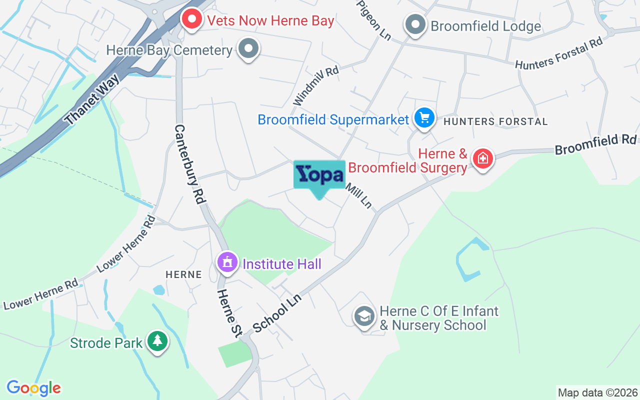 Map showing the location of CT6 7JL