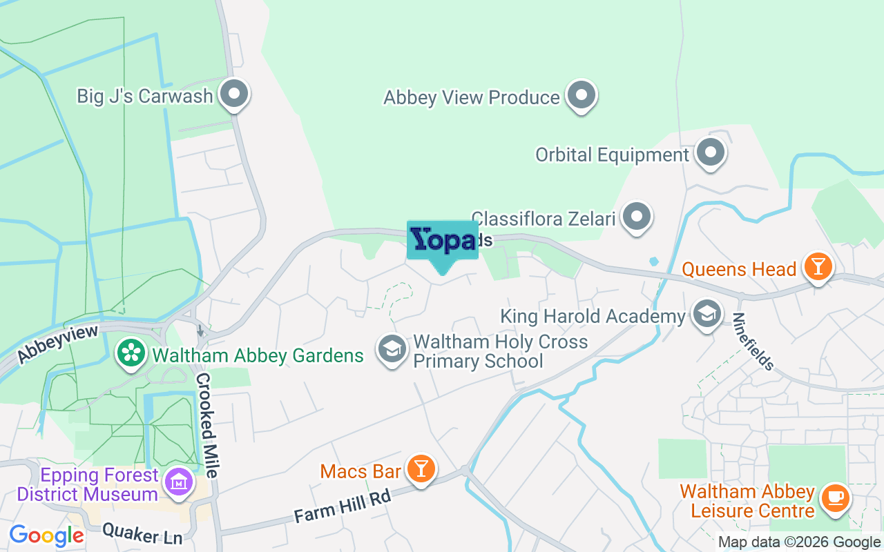 Map showing the location of EN9 1QF
