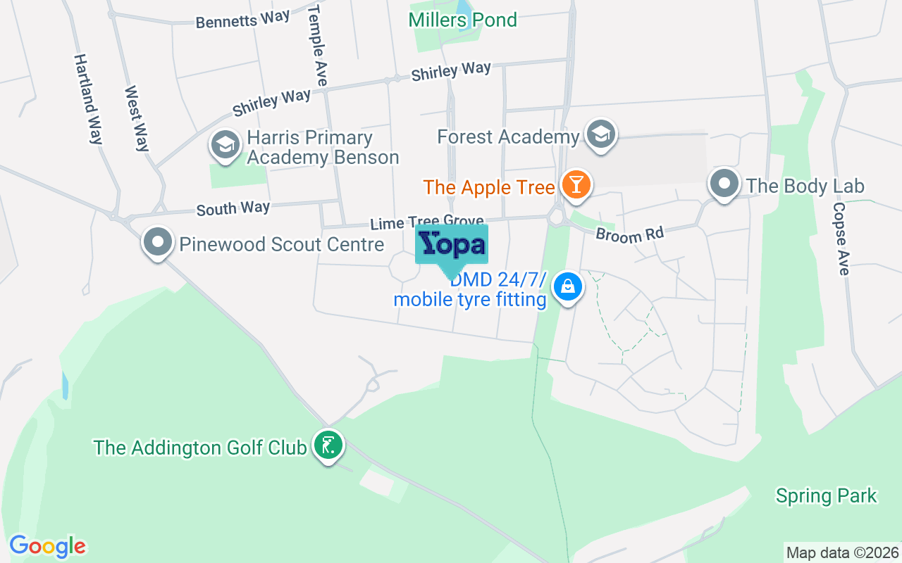 Map showing the location of CR0 8QX