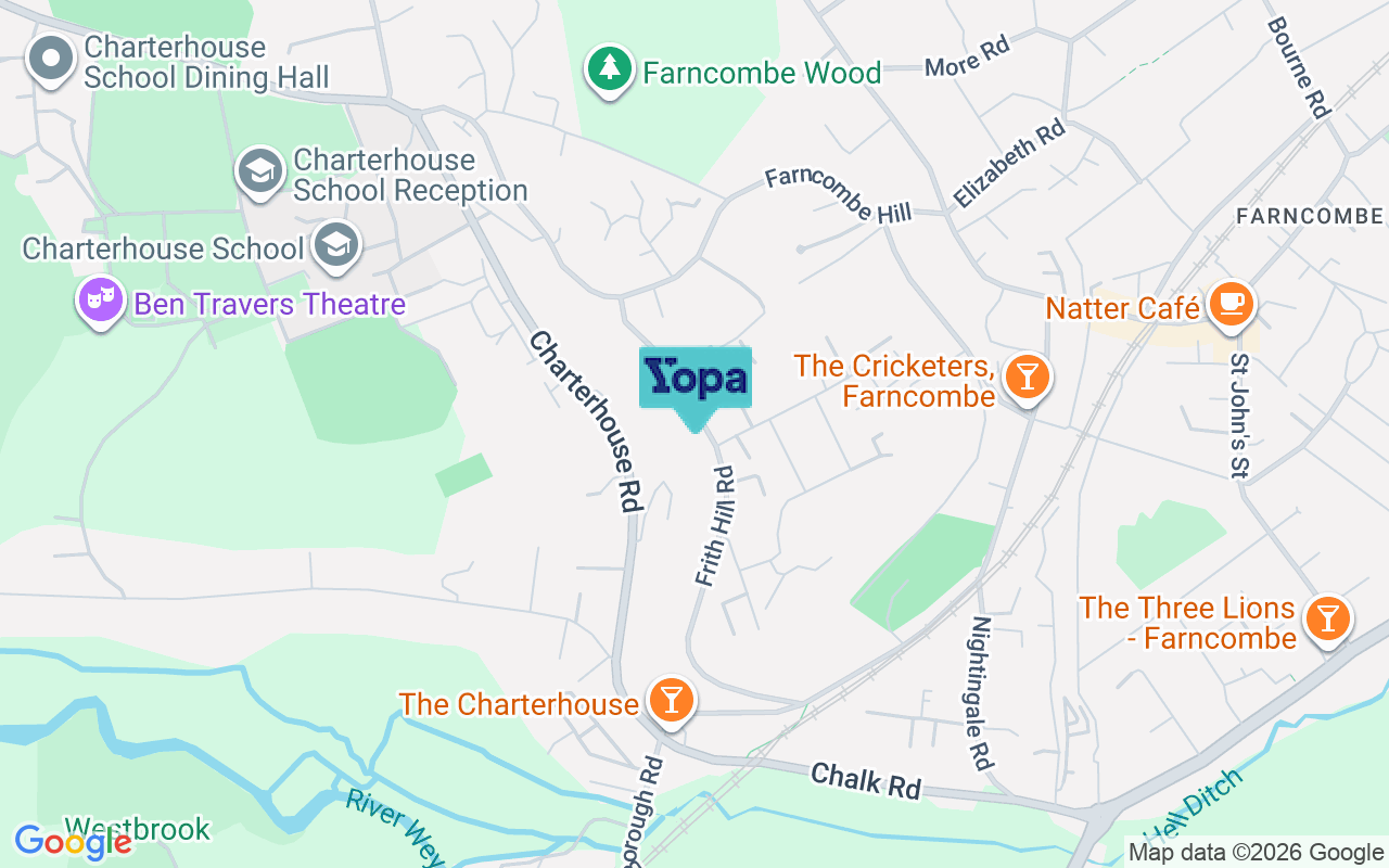 Map showing the location of GU7 2EF