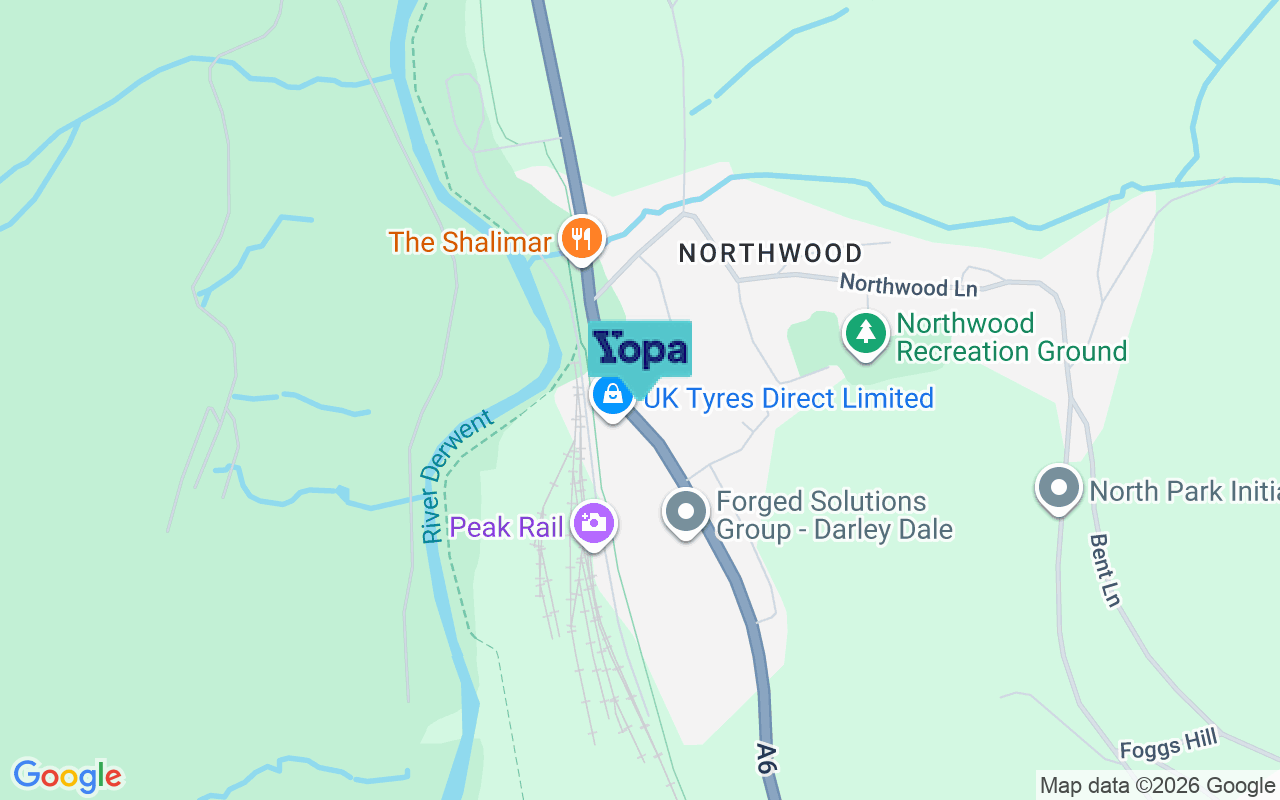 Map showing the location of DE4 2HX