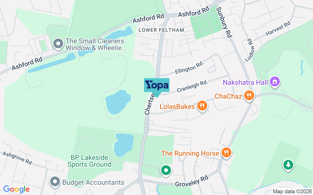 Map showing the location of TW13 4RJ