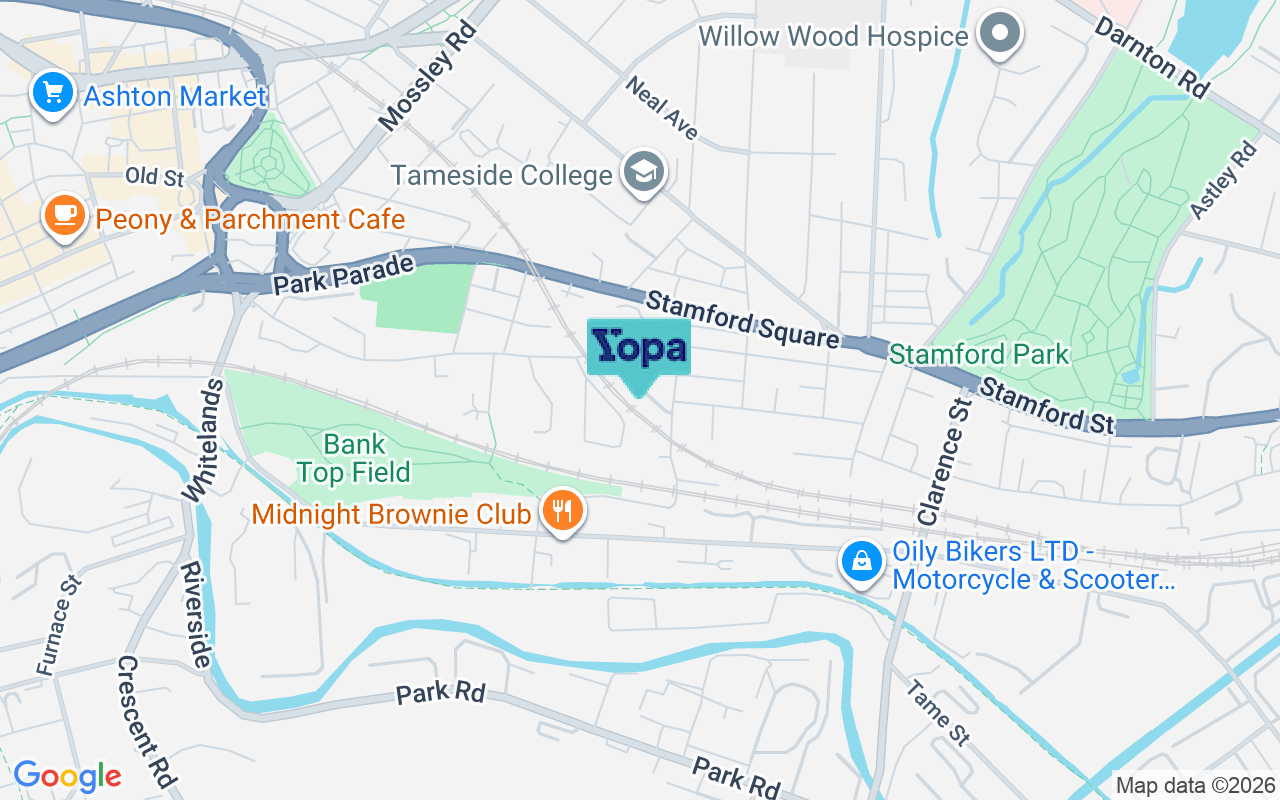Map showing the location of OL6 6DX