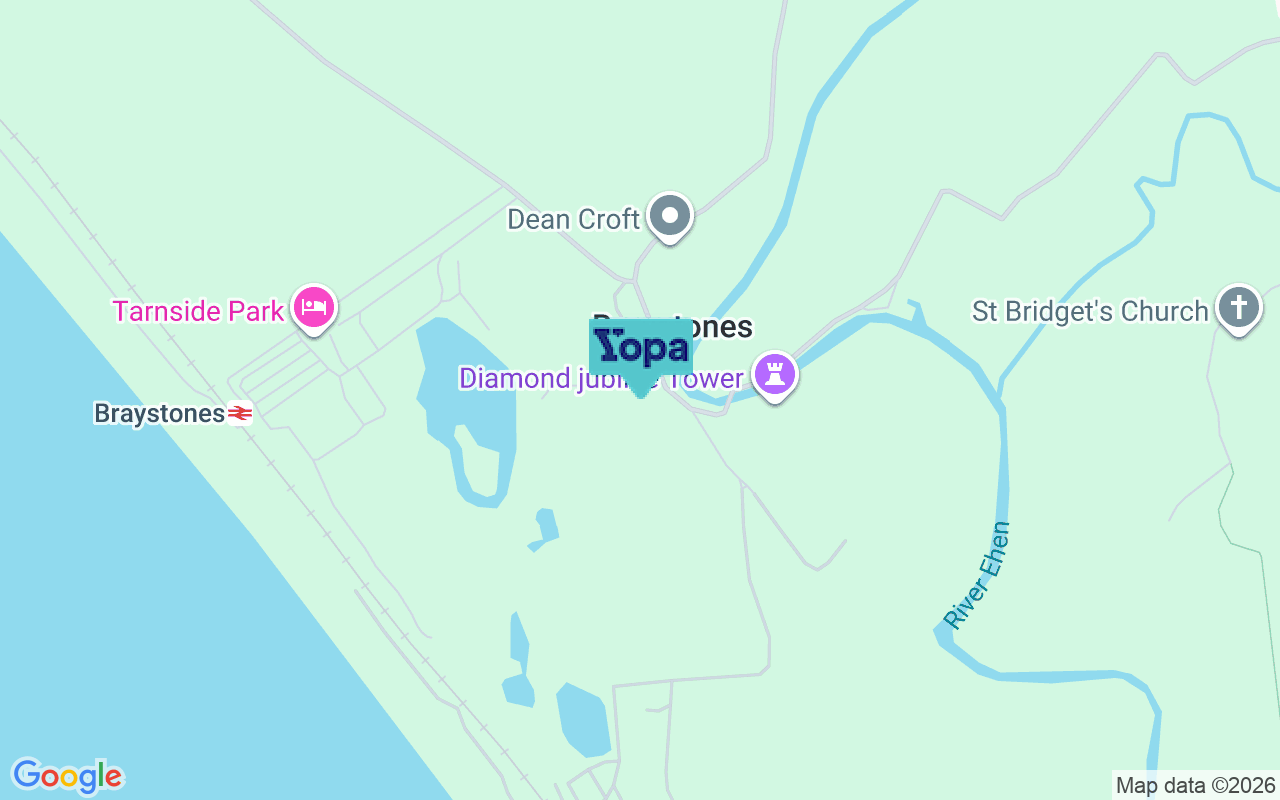 Map showing the location of CA21 2YH