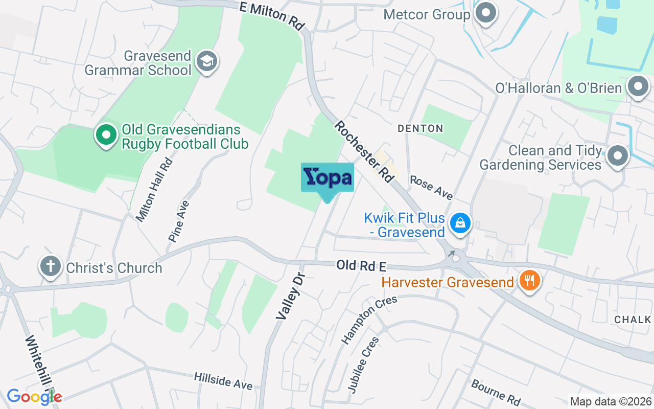 Map showing the location of DA12 1RQ