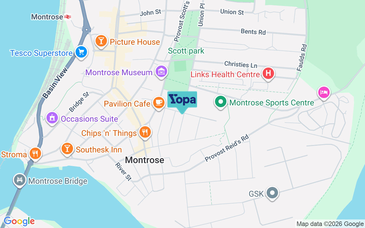 Map showing the location of DD10 8HR