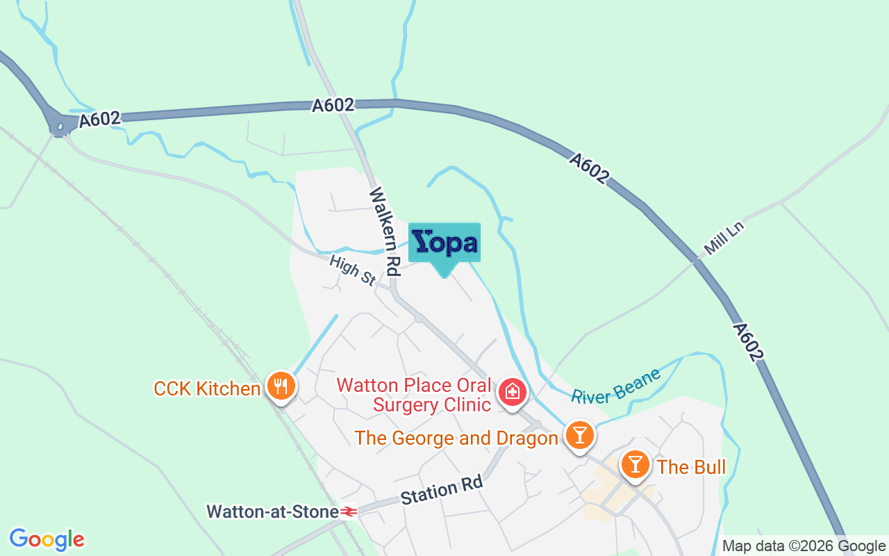Map showing the location of SG14 3RH