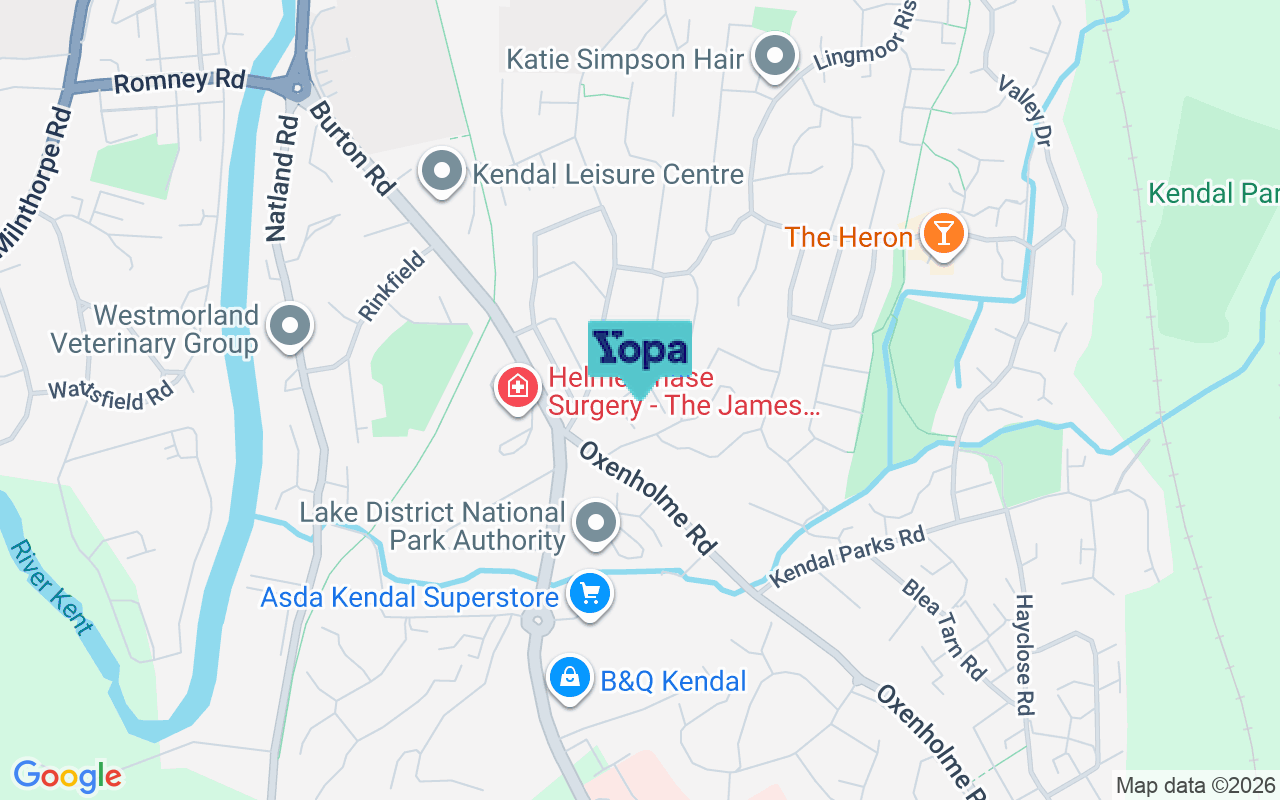 Map showing the location of LA9 7LA