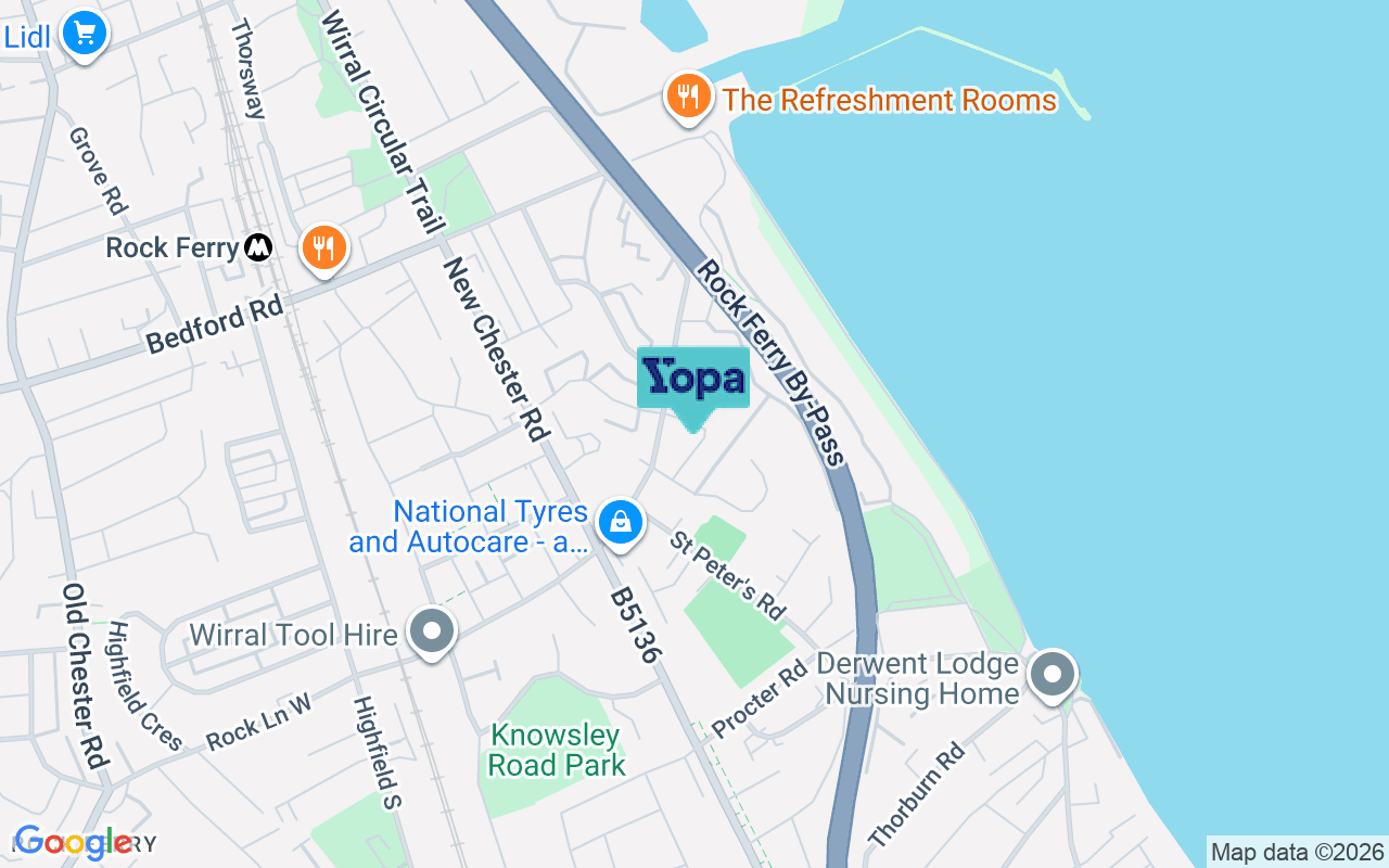 Map showing the location of CH42 1PH
