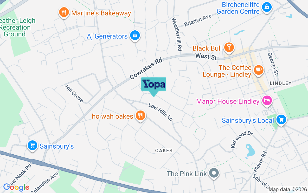 Map showing the location of HD3 3PF