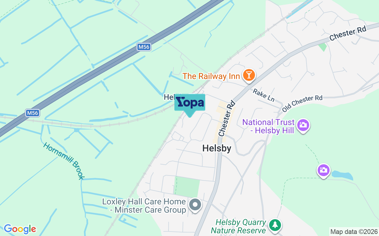 Map showing the location of WA6 0BX