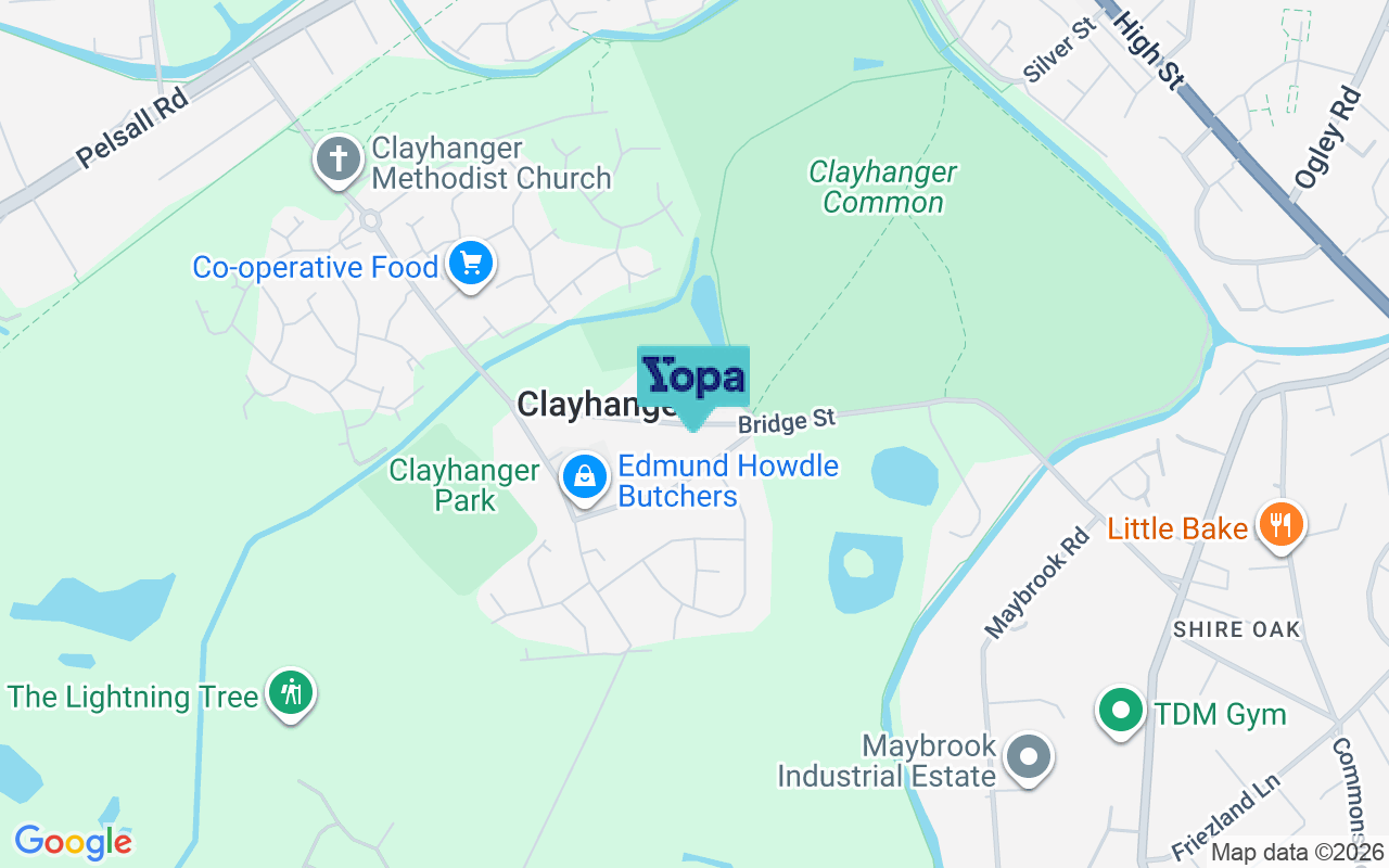 Map showing the location of WS8 7EA