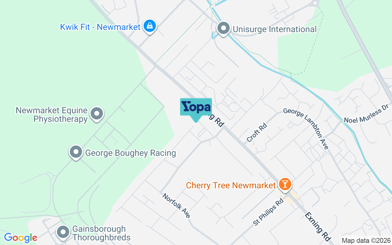Map showing the location of CB8 0BT