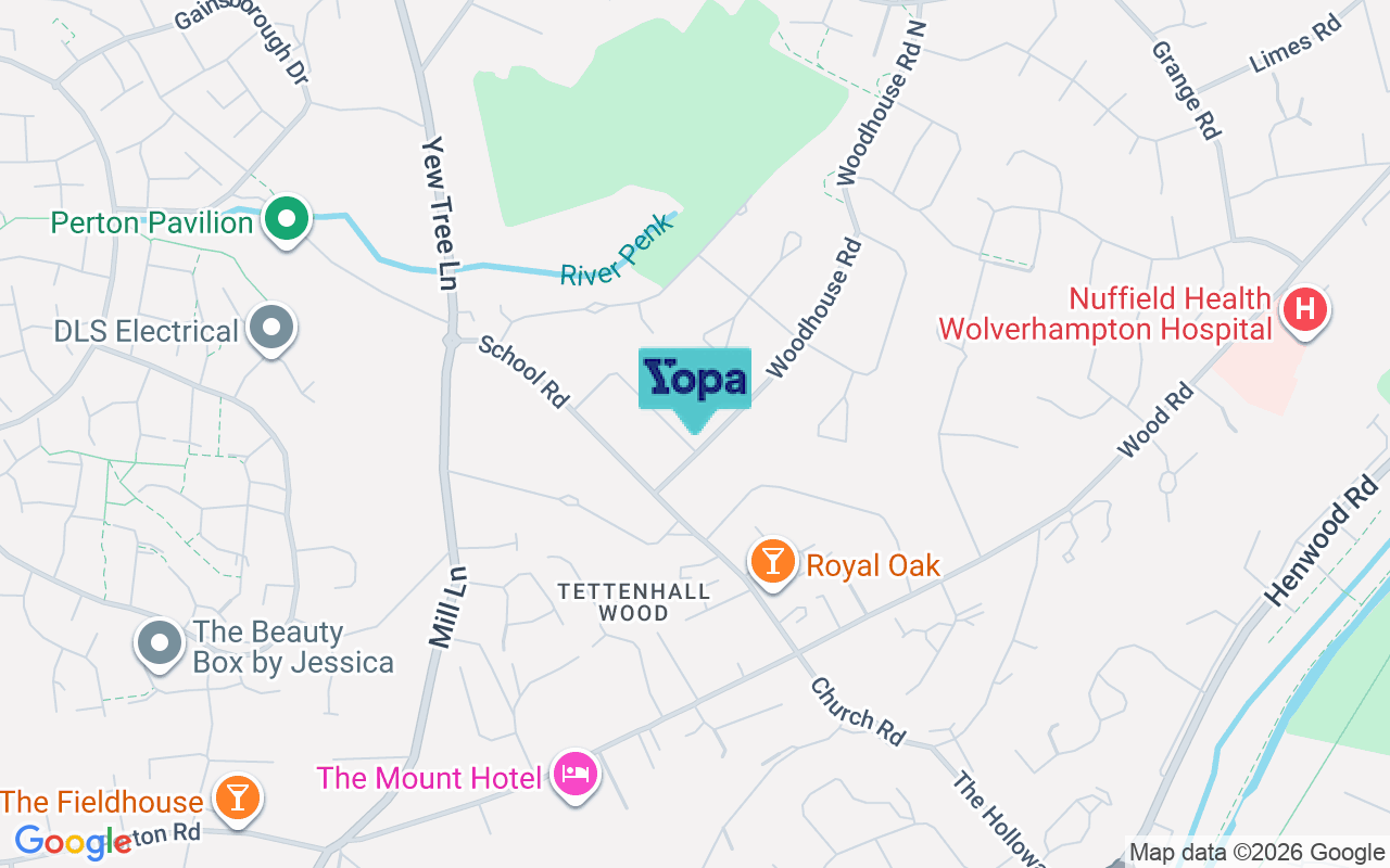 Map showing the location of WV6 8LB