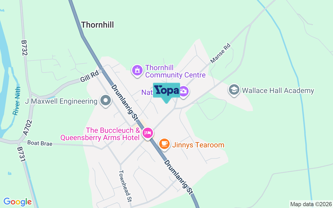 Map showing the location of DG3 5LZ