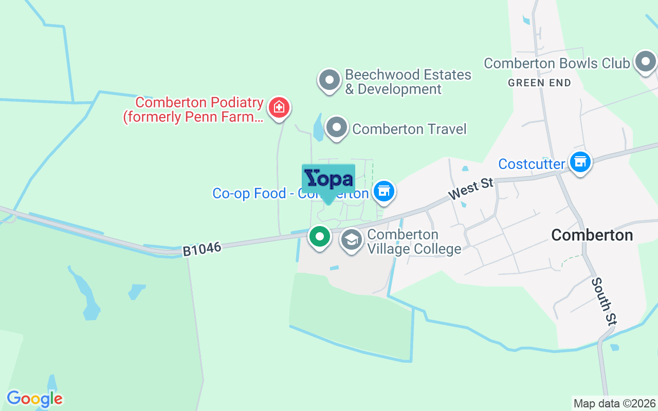 Map showing the location of CB23 7BY