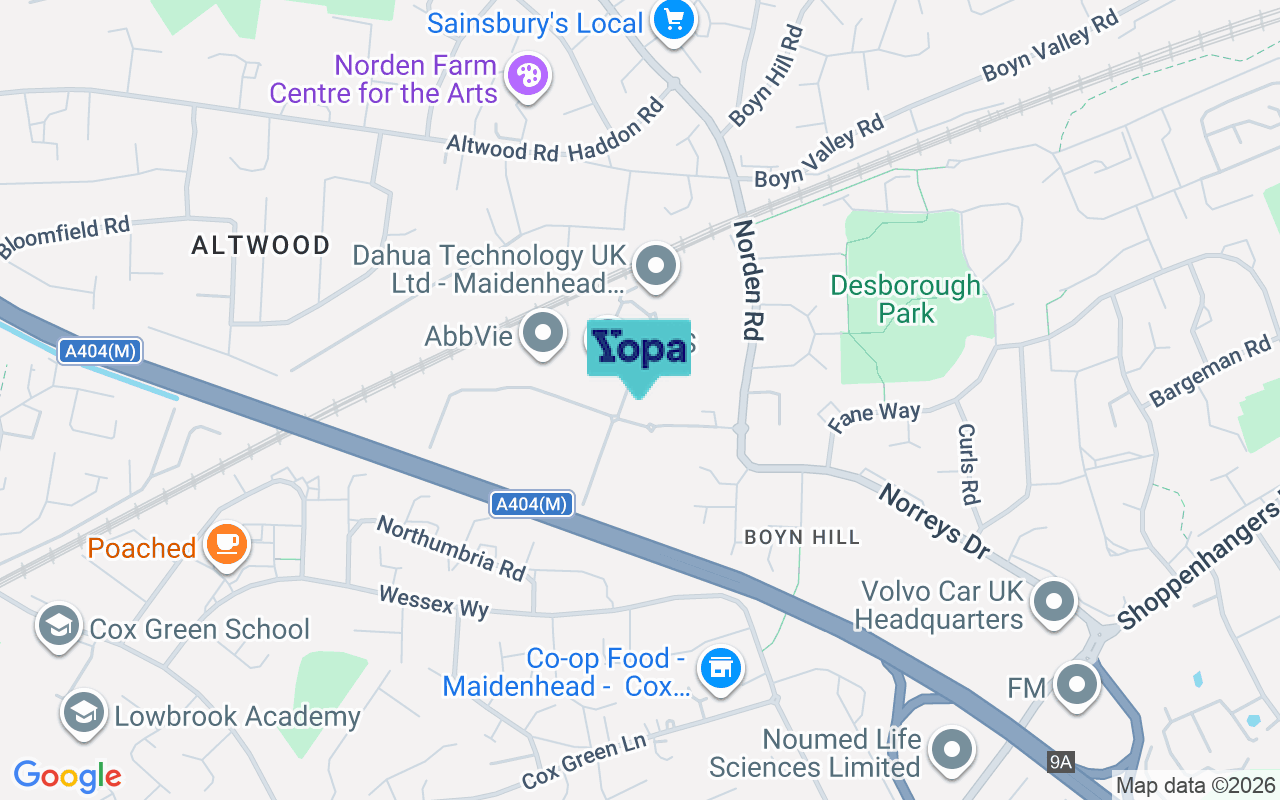 Map showing the location of SL6 4FW