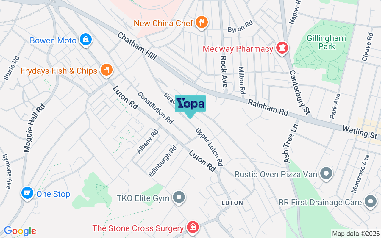 Map showing the location of ME5 7BH
