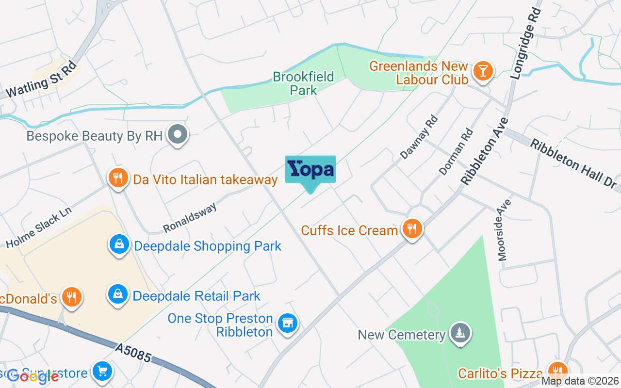 Map showing the location of PR2 6AE