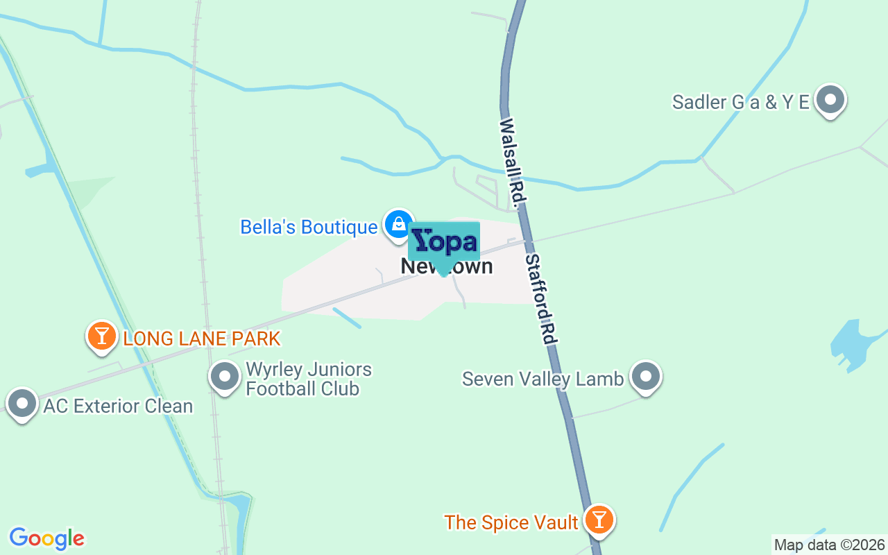 Map showing the location of WS6 6AU
