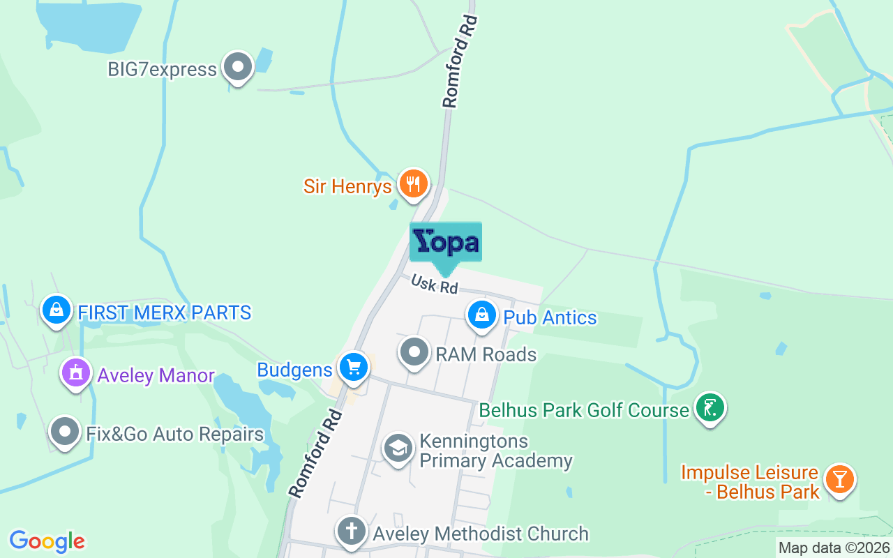 Map showing the location of RM15 4PB