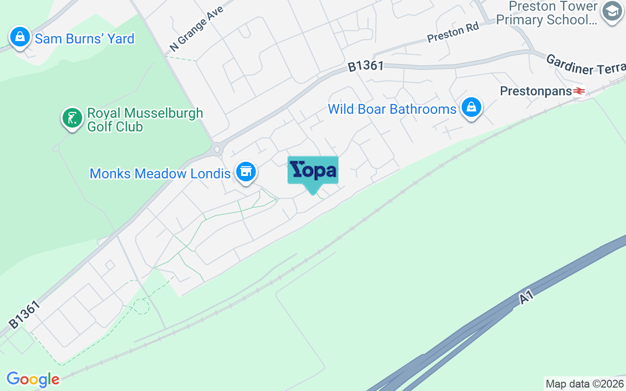 Map showing the location of EH32 9GL