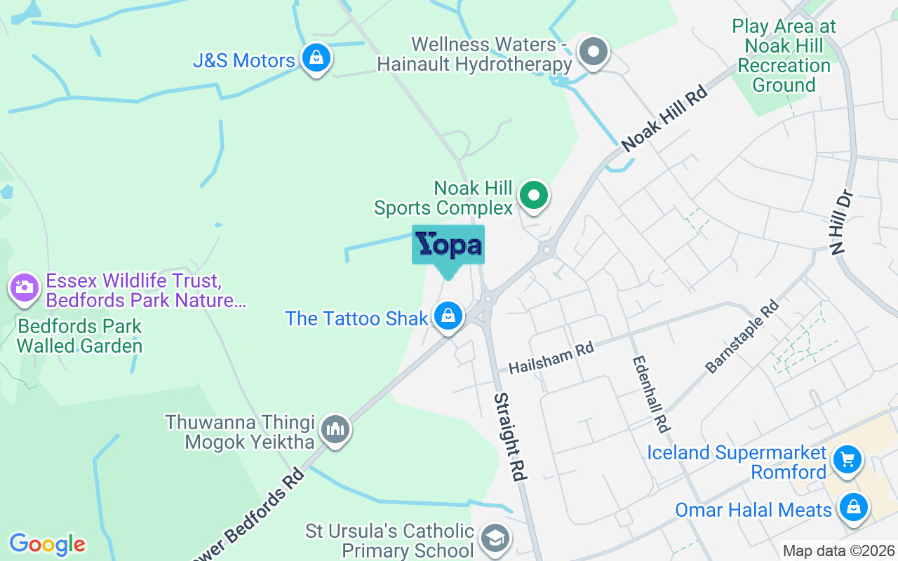 Map showing the location of RM4 1QL