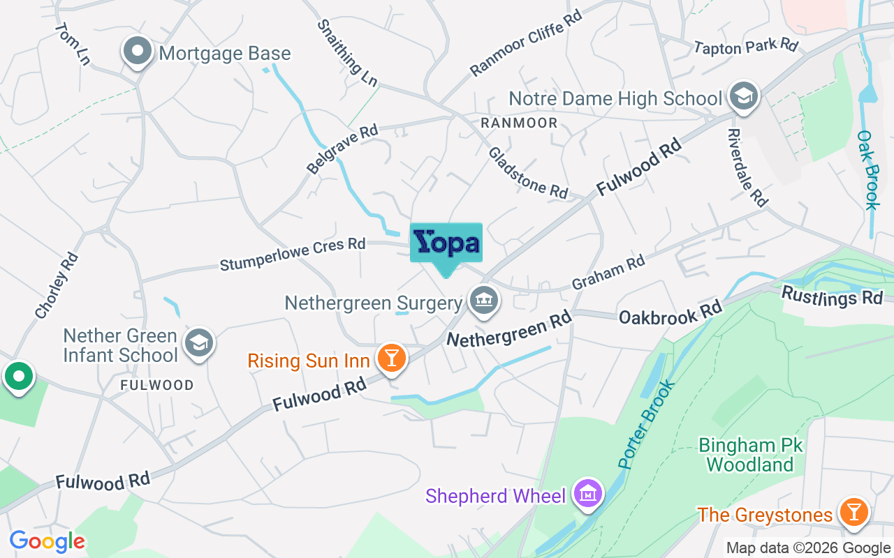 Map showing the location of S10 3HN